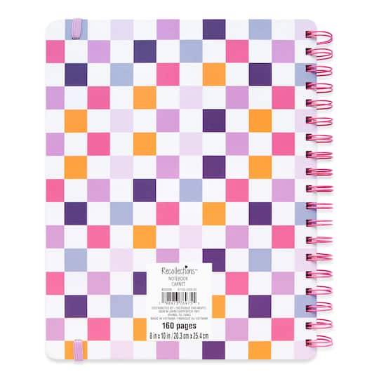 8" x 10" Purple Check Spiral Lined Notebook by Recollections™